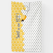蜂のベビーシャワーまたは誕生日の背景幕ができるように菓子 横断幕 (縦)