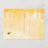 蜂のママはビーグリッターの赤ちゃんシャワー招待 ポストカード (裏面)