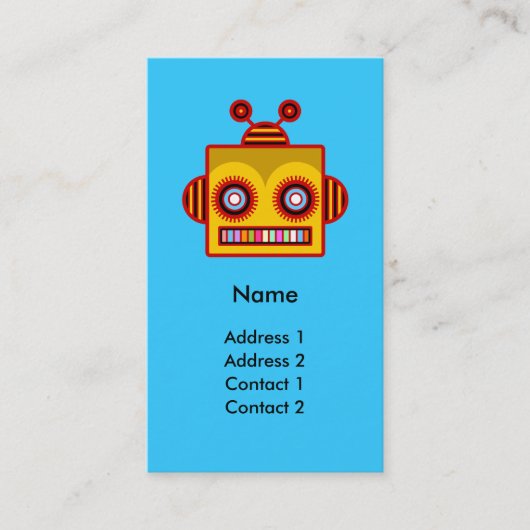 蜂のロボットおもしろいのプロフィールカード 名刺 (正面)