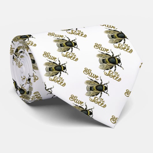 蜂のヴィンテージのイラストレーションを救って下さい ネクタイ (ロール)