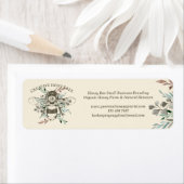 蜂のヴィンテージ水彩花の手描き ラベル (インサイチュ)