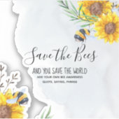 蜂の一種救の1つパーソナライズされた シール (正面)