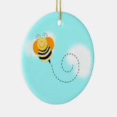 蜂の写真のクリスマスのオーナメントができるようにかわいい セラミックオーナメント (右)