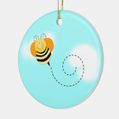 蜂の写真のクリスマスのオーナメントができるようにかわいい セラミックオーナメント (左)