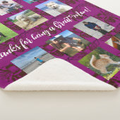 蜂の写真モンタージュ素晴らしママギフトブランケット シェルパブランケット (3/4)