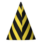 蜂の刺激を受けたで黒くおよび黄色のストライプ パーティーハット (裏面)