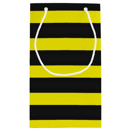 蜂の刺激を受けたで黒くか黄色のストライプ スモールペーパーバッグ (裏面)