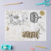 蜂の原稿のDecoupageのティッシュペーパー 薄葉紙 (クラフト)