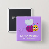 蜂の同一証明ボタン 缶バッジ (正面&裏面)