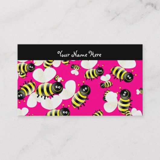 蜂の壁紙、ここのあなたの名前 名刺 (正面)