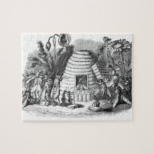 蜂の女王と蜂の巣 ジグソーパズル (横)