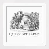 蜂の女王は働くミツバチと法廷に立つ ラベル (デザイン1)