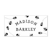 蜂の子のかわいい蜂の巣名 ラバースタンプ (インプリント)