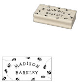 蜂の子のかわいい蜂の巣名 ラバースタンプ (押印)