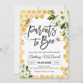 蜂の子のシャワー親 招待状 (正面)