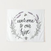 蜂の家に幸せ私達のはちの巣にII |の歓迎を言い表わします タペストリー (正面(横))