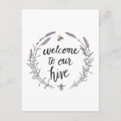 蜂の家に幸せ私達のはちの巣にII |の歓迎を言い表わします ポストカード (正面)