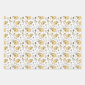 蜂の巣と花 ラッピングペーパーシート (正面2)