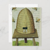 蜂の巣と蜂 ポストカード (正面/裏面)