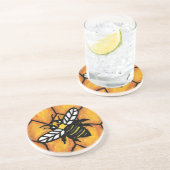 蜂の巣にかわいい黄色いジャケットビー コースター (側面)