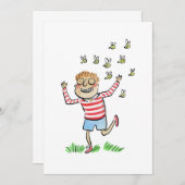 蜂の巣による花束 招待状 (正面/裏面)