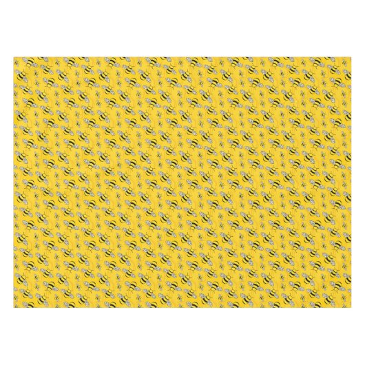 蜂の巣のかわいい漫画に登場 テーブルクロス (正面(横))