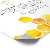 蜂の巣の指輪探しゲーム ブライダルシャワーのための ポスター (角)