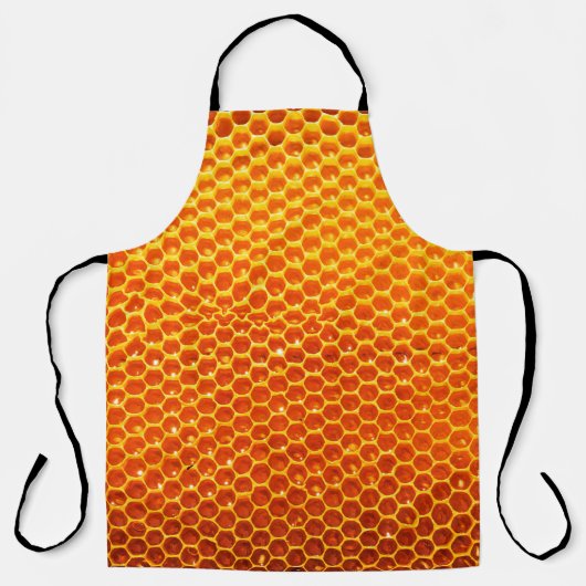 蜂の巣の部分の模様 エプロン (正面)