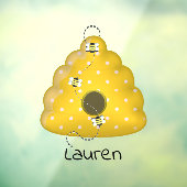 蜂の巣カッコいいつき蜂パーソナライズされた ウィンドウサイン (シート3)