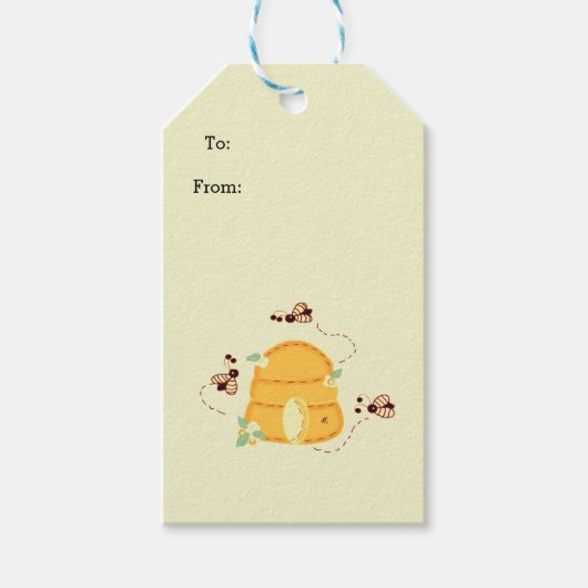 蜂の巣付き ギフトタグ (正面)