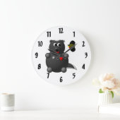 蜂の巣入りかわいいハチミアナグマ ラージ壁時計 (ホーム)