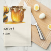 蜂の巣姿のかわいい女の子 キッチンタオル (四つ折り)