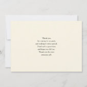 蜂の巣姿のかわいい女の子 サンキューカード (裏面)