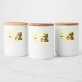 蜂の巣姿のかわいい女の子 フードラベル (ボトル)