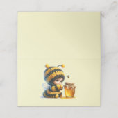 蜂の巣姿のかわいい女の子 プレイスカード (外部開封)