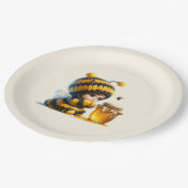 蜂の巣姿のかわいい女の子 ペーパープレート (アングル)