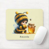 蜂の巣姿のかわいい女の子 マウスパッド (マウス)