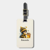 蜂の巣姿のかわいい女の子 ラゲッジタグ (正面縦)