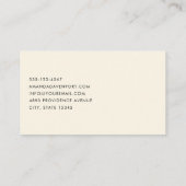 蜂の巣姿のかわいい女の子 名刺 (裏面)