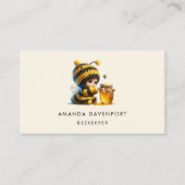 蜂の巣姿のかわいい女の子 名刺 (正面)