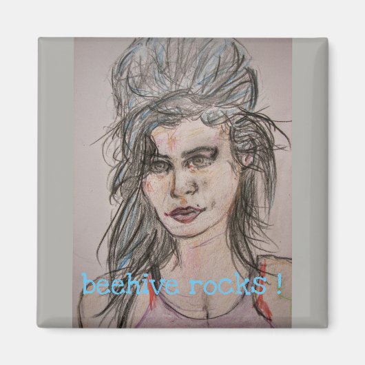 蜂の巣岩 マグネット (正面)