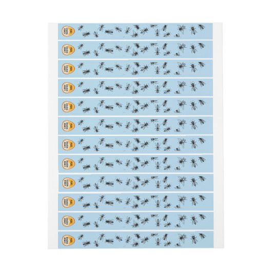 蜂の巣改ざん防止セキュリティシールコーンフラワーブルー ラップアラウンドラベル (シート)