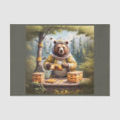 蜂の巣気にを取る…蜂蜜! 薄葉紙 (正面)