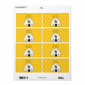 蜂の巣水瓶ラベル ラベル (フルシート)