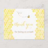蜂の巣状のサンキューカード感謝してい、ビーユー、蜂蜜 ポストカード (正面)