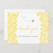 蜂の巣状のサンキューカード感謝してい、ビーユー、蜂蜜 ポストカード (正面/裏面)