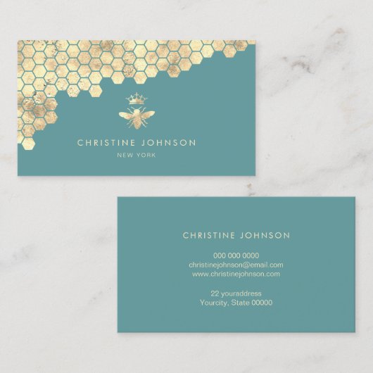 蜂の巣状の 名刺 (正面/裏面)