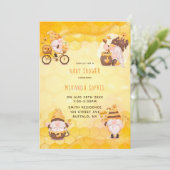 蜂の巣状格言赤ちゃんシャワー 招待状 (スタンド正面)