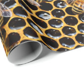 蜂の巣箱とハニカムアップを閉じる ラッピングペーパー (ロールコーナー)