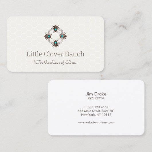 蜂の巣箱ハニカム 名刺 (正面/裏面)